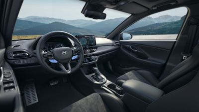 interior view of the cockpit inside the new Hyundai i30 N performance hatchback