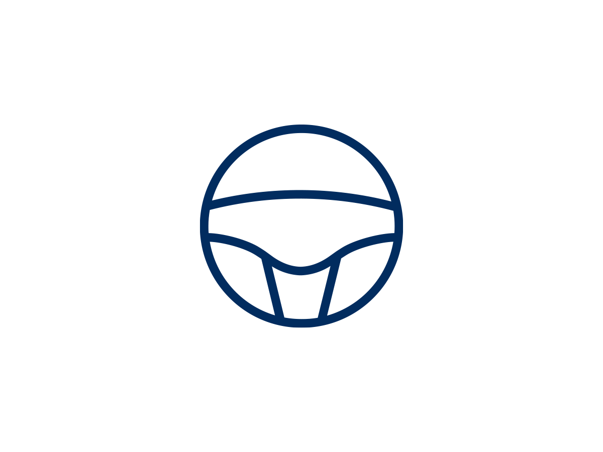 Icon symbolising a Hyundai steering wheel to book a test drive.